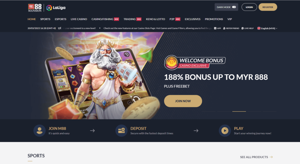 M88 Online Casino Website