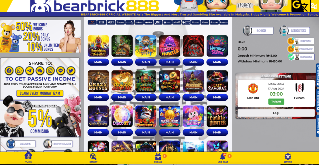 Bearbrick888 Online Casino Malaysia
