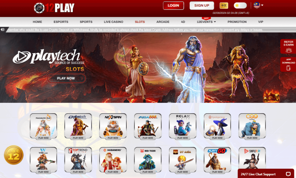 slot game online casino Malaysia12PLAY
