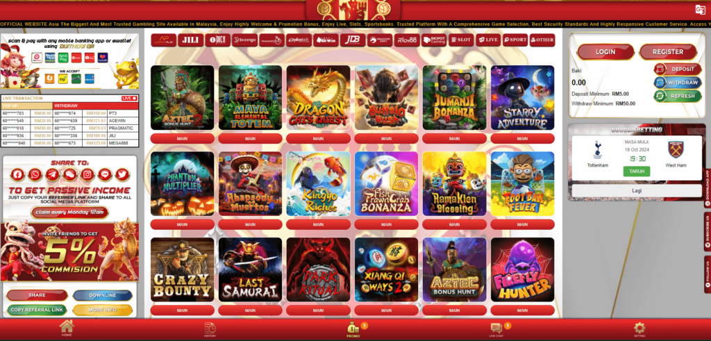 Manu888 Casino Website Screenshot