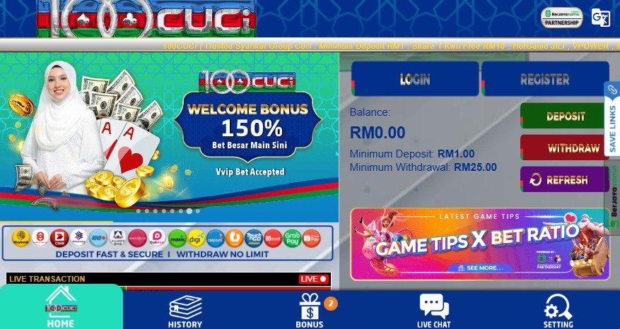 100Cuci Homepage