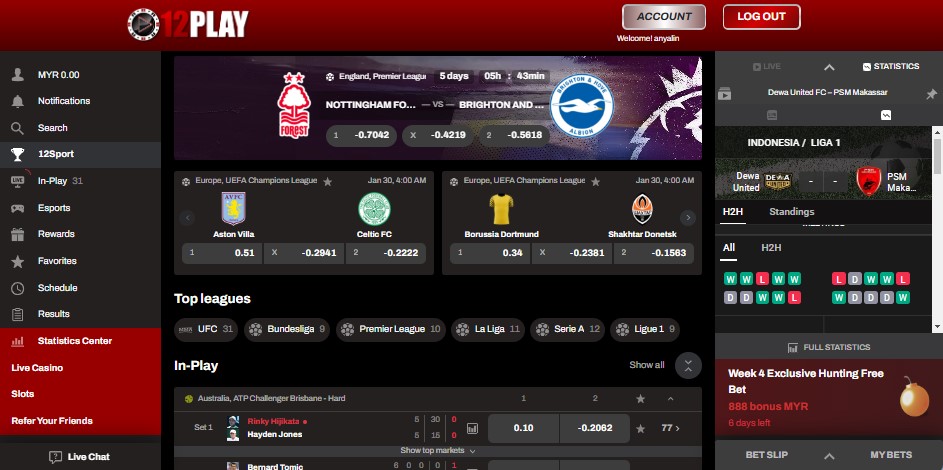 12Play Sports Betting