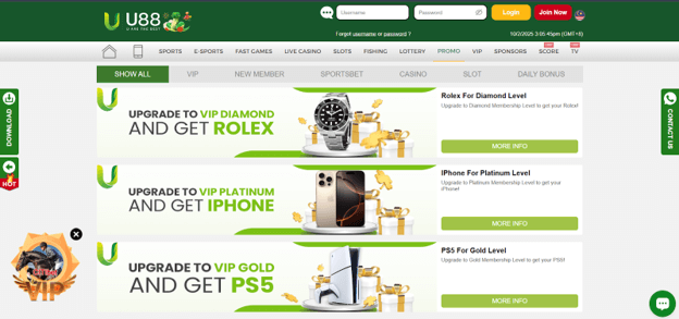 U88 Casino Bonuses