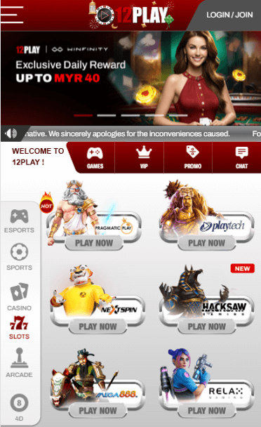 12play Casino Bonus