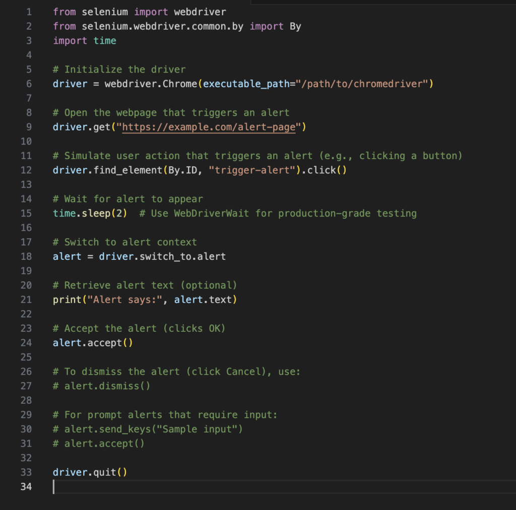 Selenium WebDriver-Pop Ups Alert-3