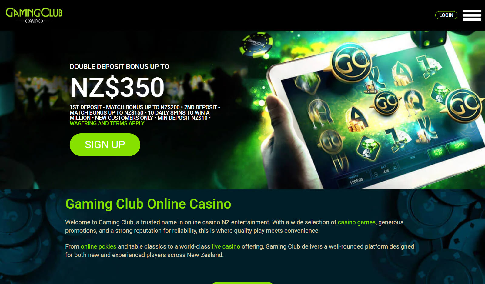 Gaming Club-Online Casino NZ