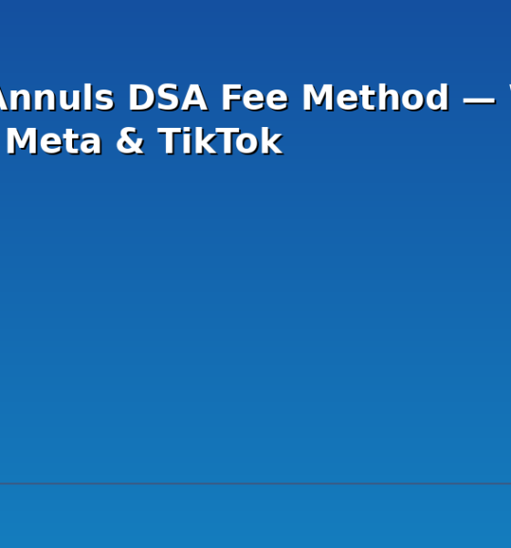 EU Court Annuls DSA Fee Method — What It Means for Meta & TikTok
