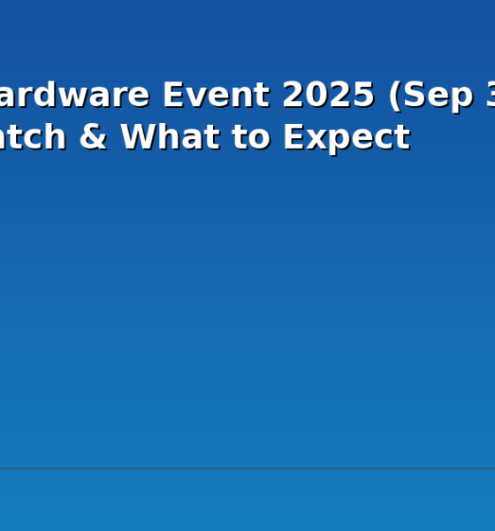 Amazon Hardware Event 2025 (Sep 30): Time, How to Watch & What to Expect