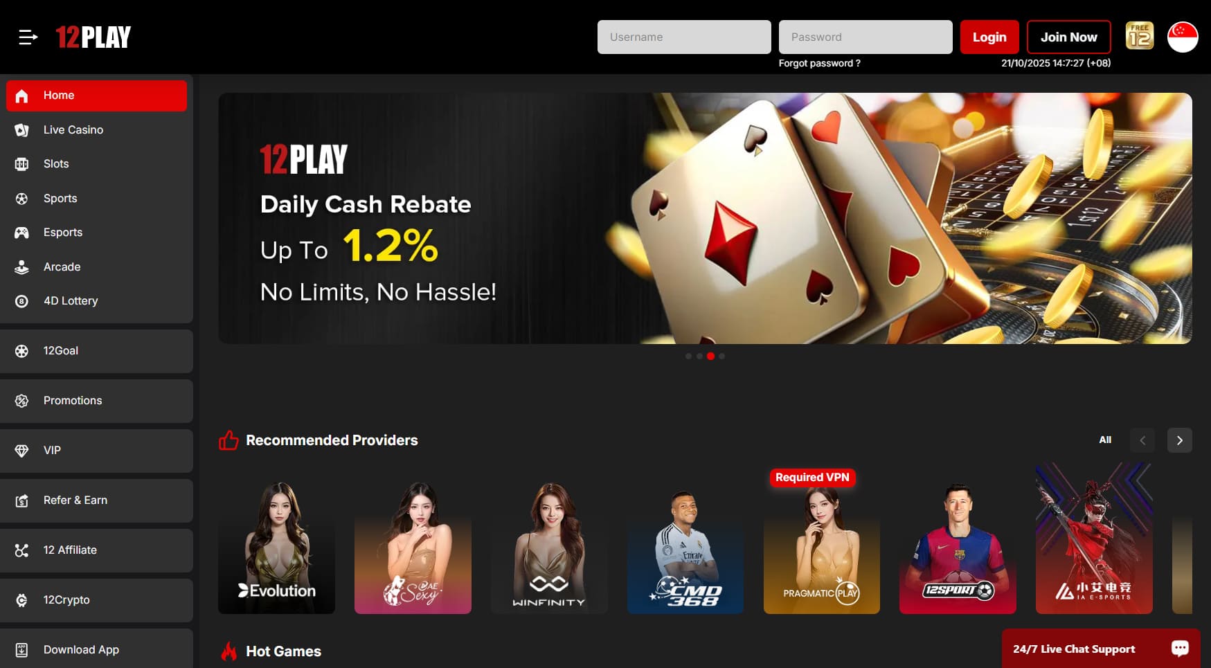 12Play-Online Casino Singapore
