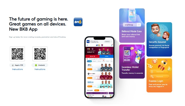 BK8 mobile apps