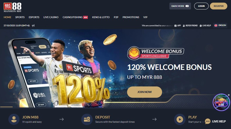 M88casino homepage