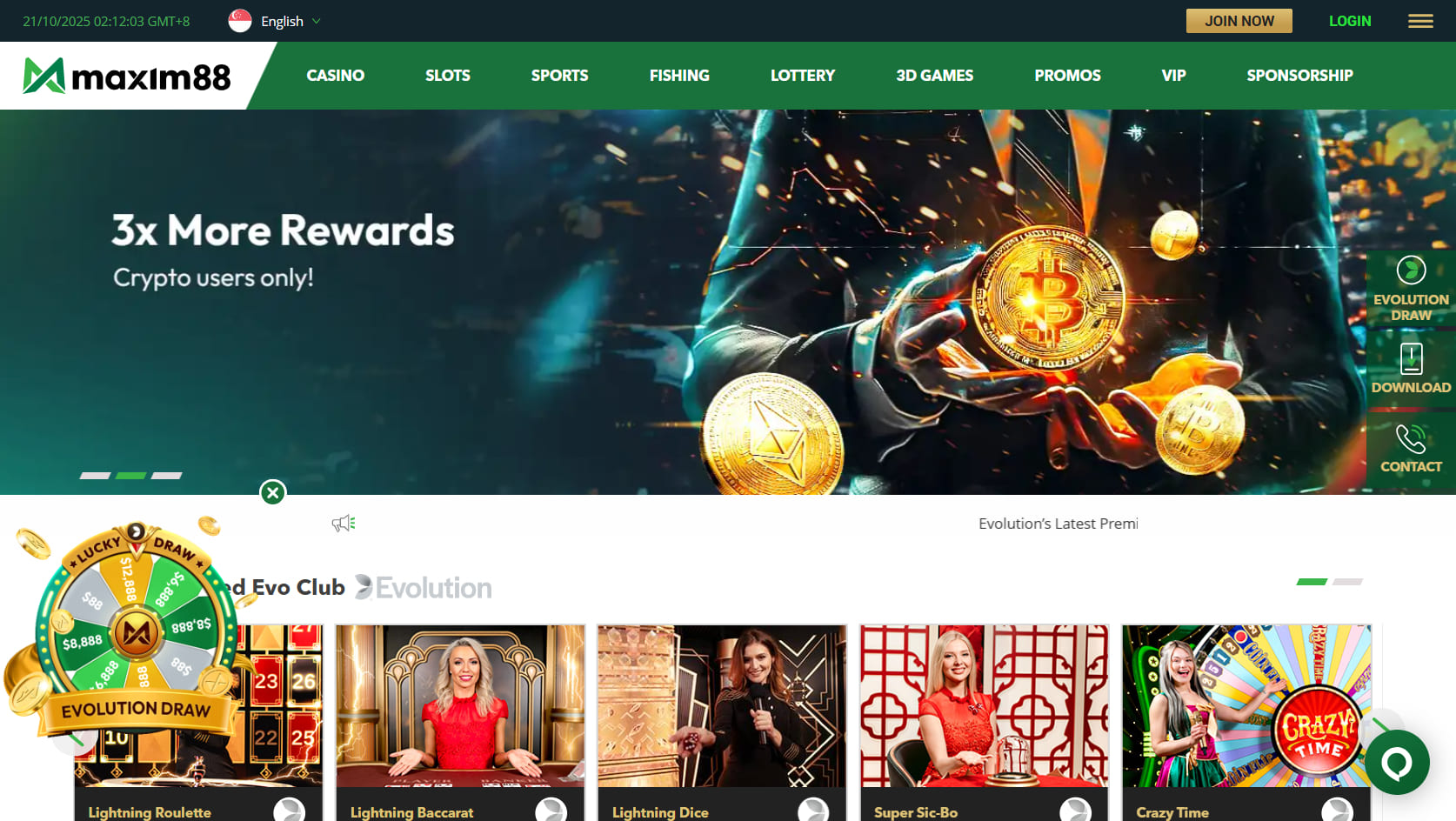 Maxim88-Online Casino Singapore
