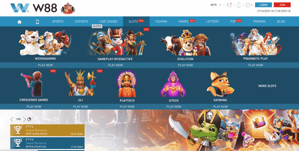 W88 Online Slot Malaysia