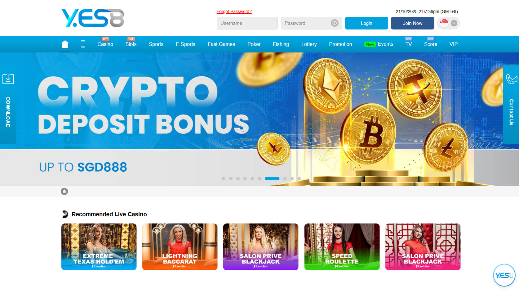 Yes8-Online Casino Singapore