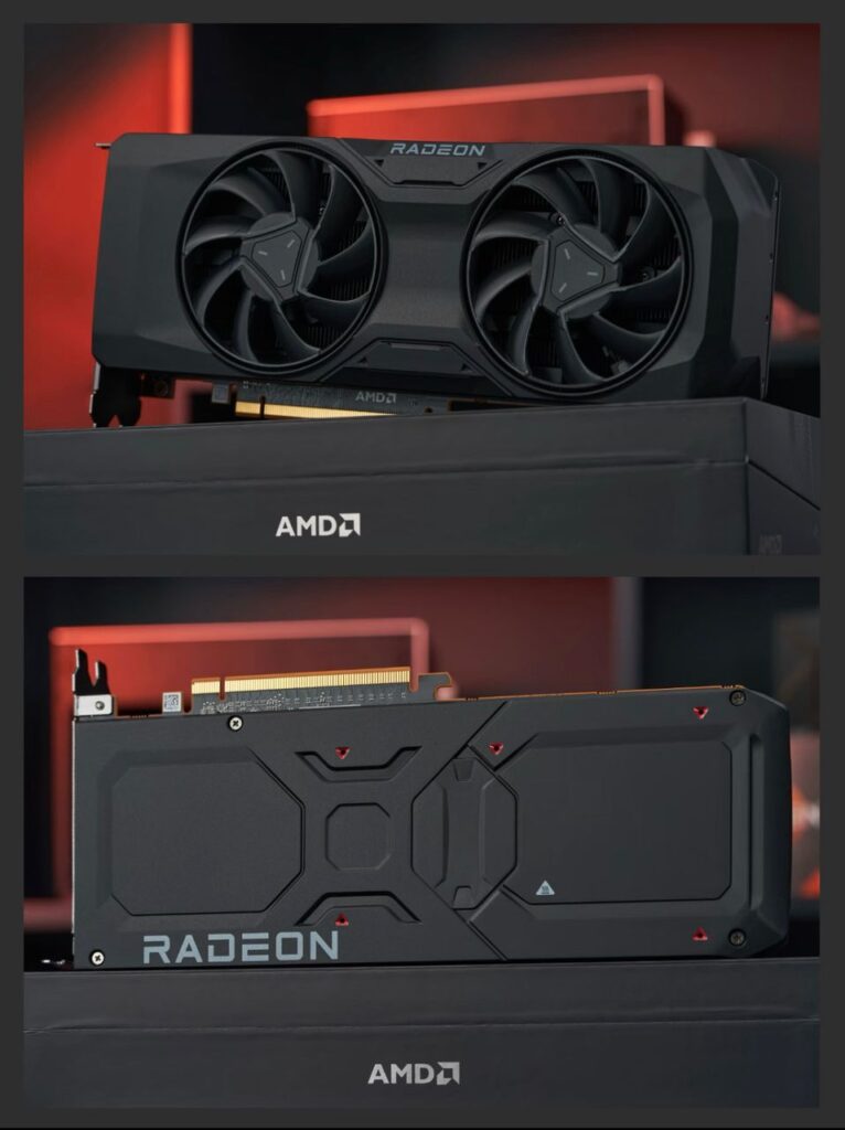 RX 7800 XT graphics card front view dual-fan design