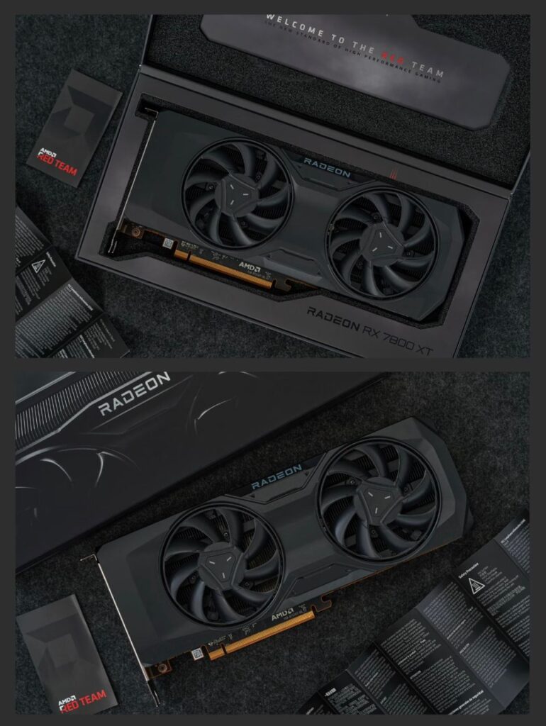 RX 7800 XT backplate and PCIe connector close-up