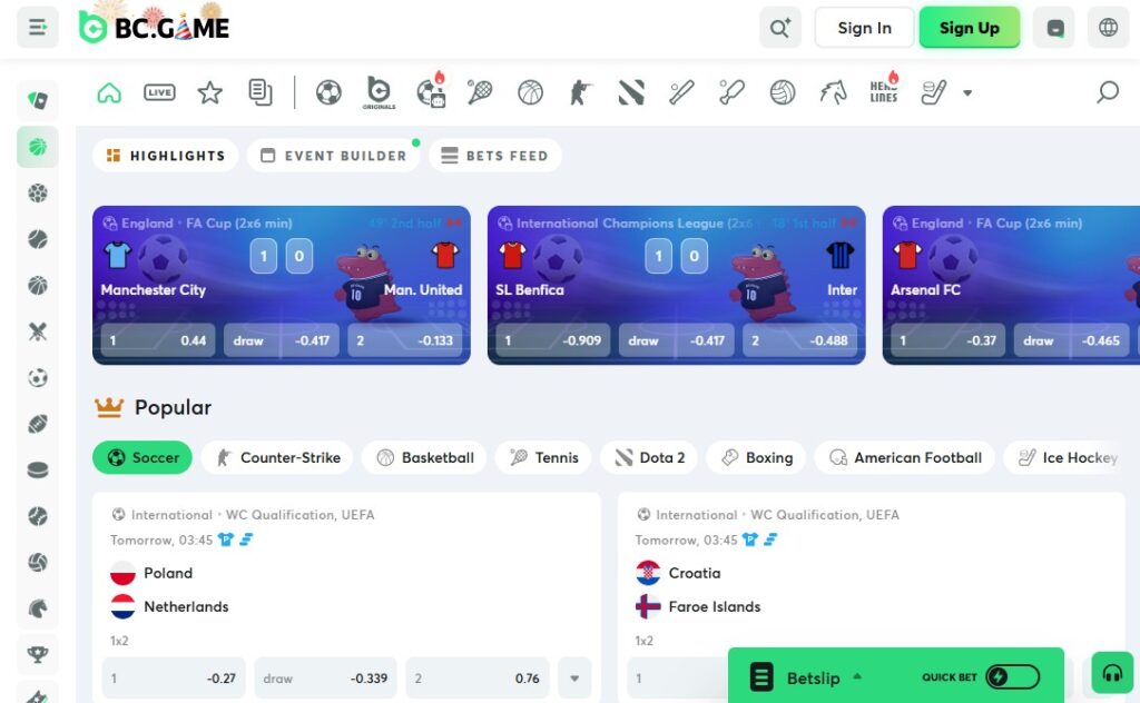 BC Game Sports Betting