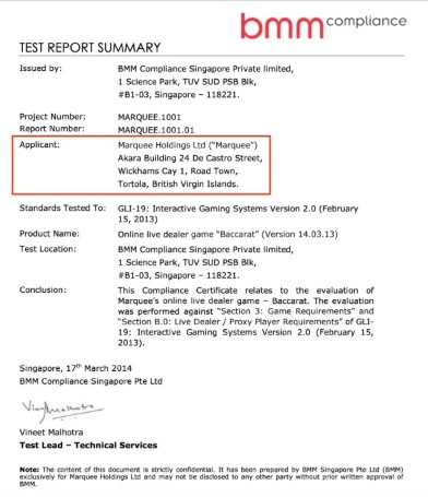 W88 Casino Bmm Test slip