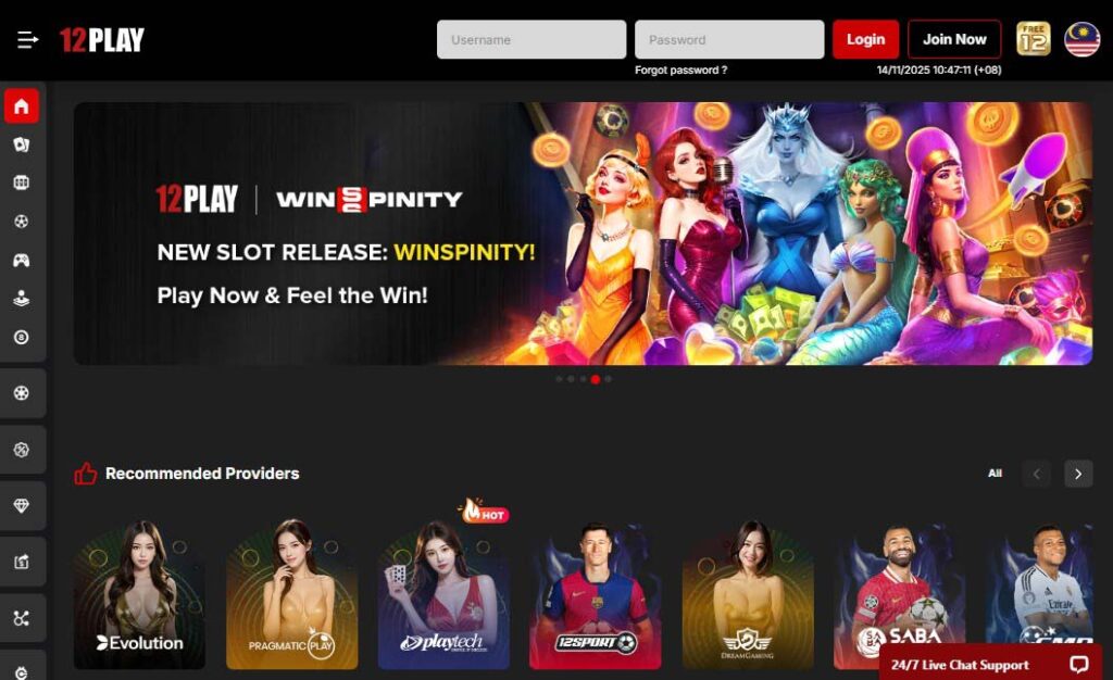 12Play homepage
