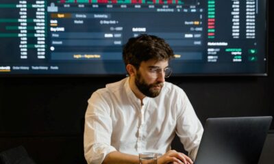 A guy doing trading analysis