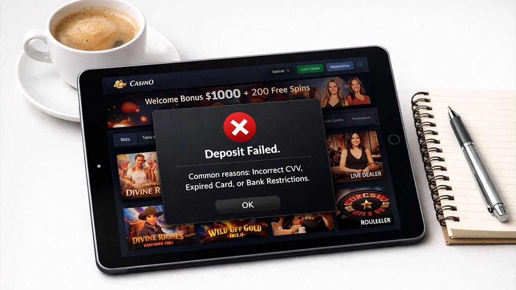 Common Reasons an Online Casino Deposit Gets Declined