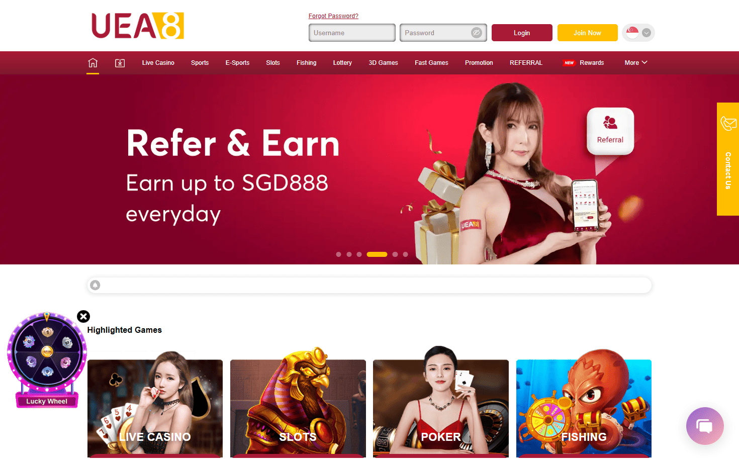 UEA8-Online Casino Singapore